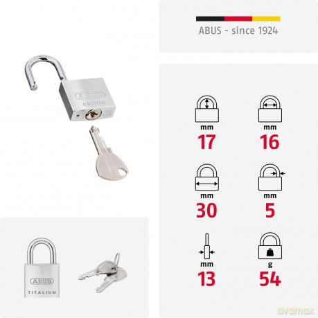 Abus Titaliumserie 64ti 30mm