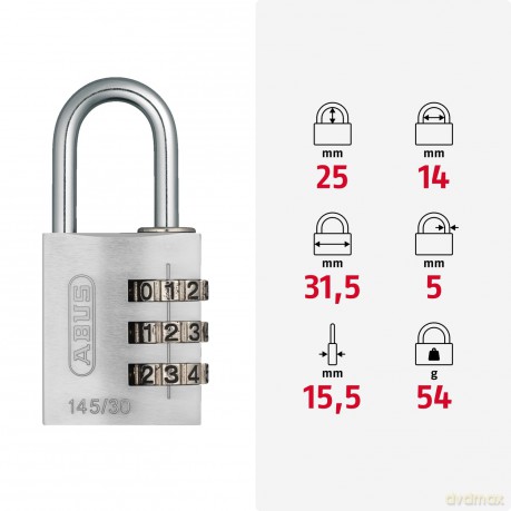 ABUS Vorhngeschloss ABUS 145/30 blau