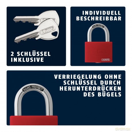 ABUS Vorhngeschloss myLock T65AL/40