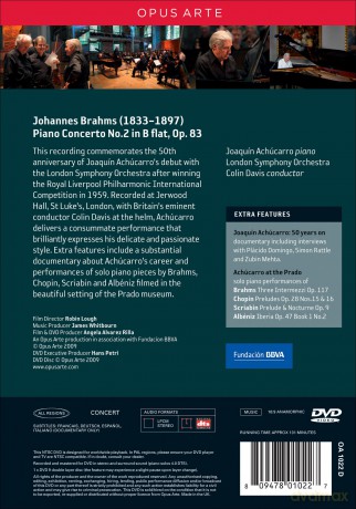 Achucarro/Lso/Davis-Brahms:Piano Concerto No.2 [DVD]