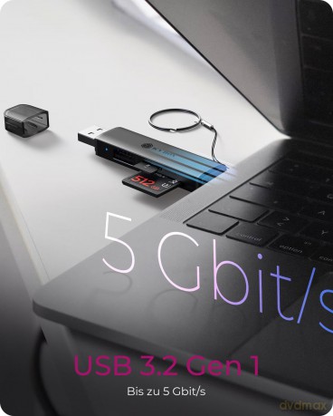 Adapter IcyBox USB 3.2 Gen1 3-in-1 Karte