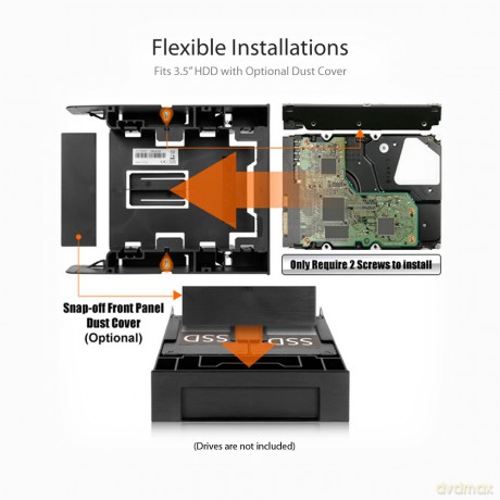 Adapter IcyDock 3,5" -> 5,25" + 2x6,3c
