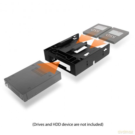 Adapter IcyDock 3,5" -> 5,25" + 2x6,3c