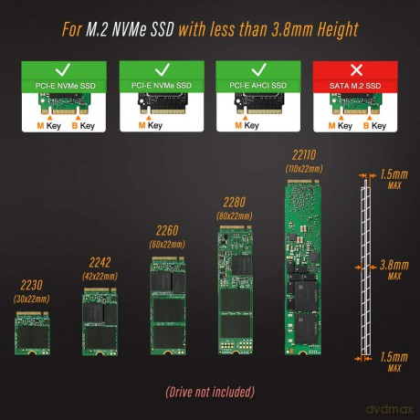 Adapter IcyDock M.2 NVMe SSD to PCIe Ada