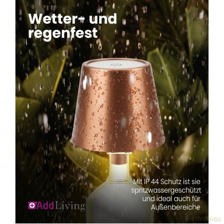 AddLiving LED Flaschenleuchte Bronze