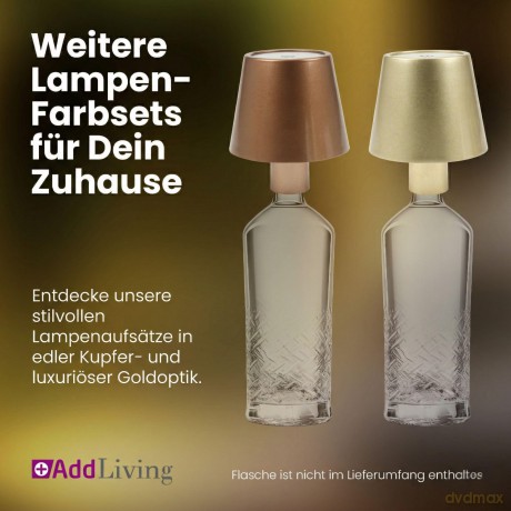 AddLiving LED Flaschenleuchte Silber