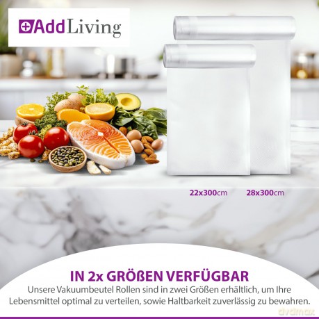 AddLiving Vakuumierrolle M - 4er Pack