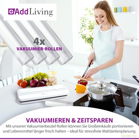 AddLiving Vakuumierrolle M - 4er Pack