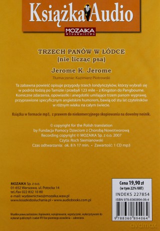 Trzech panów w łódce (nie licząc psa) - Jerome K. Jerome [AUDIOBOOK]