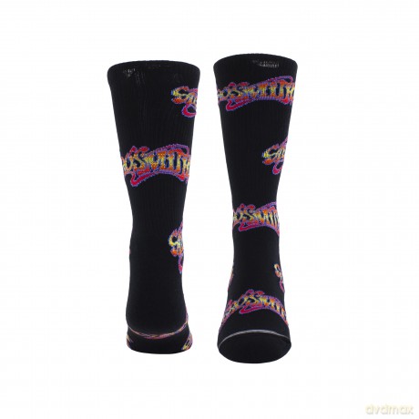 Aerosmith Rock Tour All Over Logo Crew Socks (One Size)