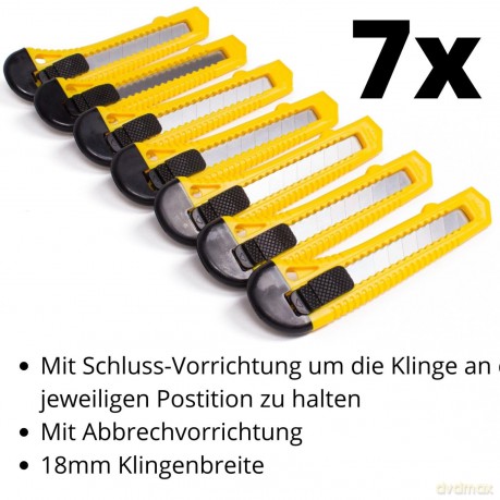 Afbreekmessen set 18 mm 7 dlg