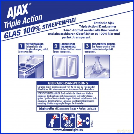 AJAX Glasreiniger 3-FACH AKTIV 0,5 l