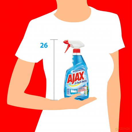 AJAX Glasreiniger 3-FACH AKTIV 0,5 l