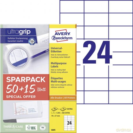 Avery Zweckform: AKTION: 1.560 AVERY Zweckform Etiketten