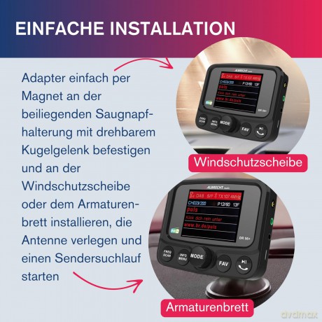 Albrecht DR 56+ Autoradio DAB+ Adapter