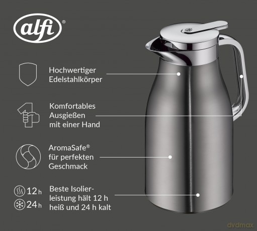 alfi Isolierkanne SKYLINE cool grey grau