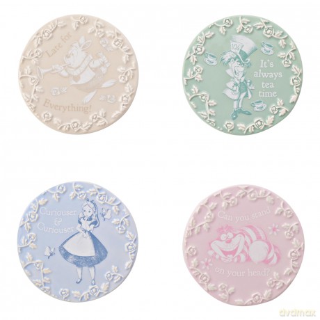 ALICE IN WONDERLAND - Set of 4 Ceramic C