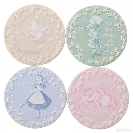 ALICE IN WONDERLAND - Set of 4 Ceramic C