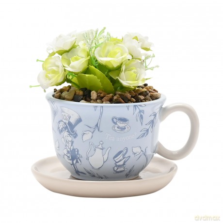 ALICE IN WONDERLAND - Teacup Planter wit