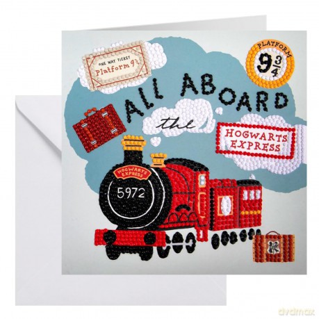 All Aboard The Hogwarts Express Harry Potter Crystal Art Card