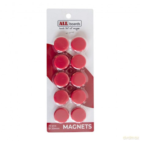 Allboards: ALLboards Magnet rot, Kunststoff 2,0 x