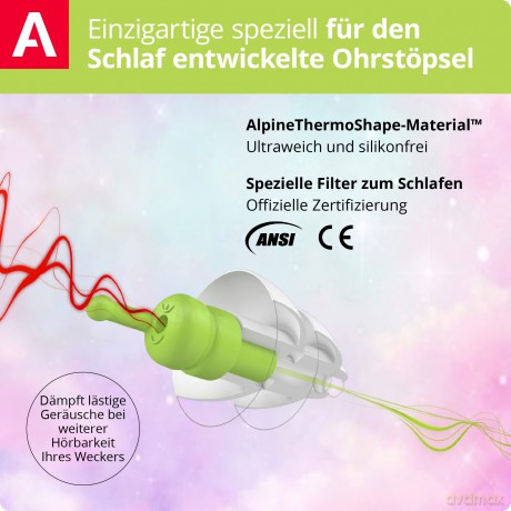 Alpine: ALPINE Sleep Soft Ohrstśpsel 25 dB Kunst
