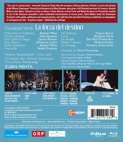 Alvarez/Stemme/Licitra/Mehta-Verdi:Forza Del Destino [Blu-Ray]