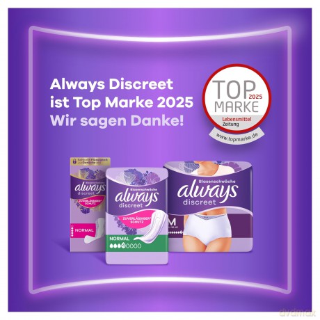 always Slipeinlagen discreet Normal, 12