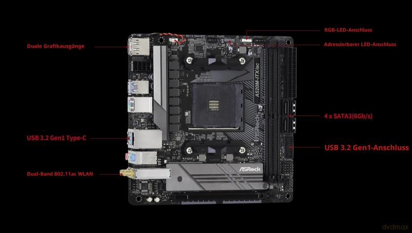 AM4 ASRock A520M-ITX/AC ITX