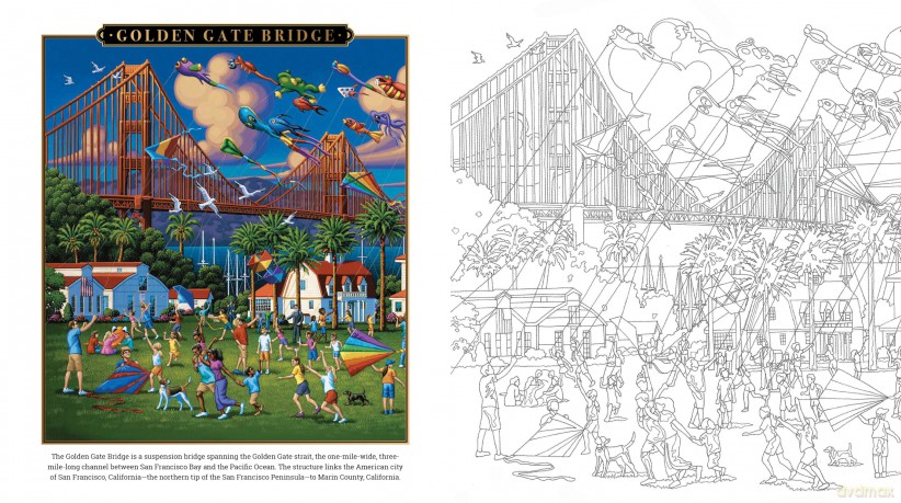 America the Beautiful Coloring Book [KSIĄŻKA]