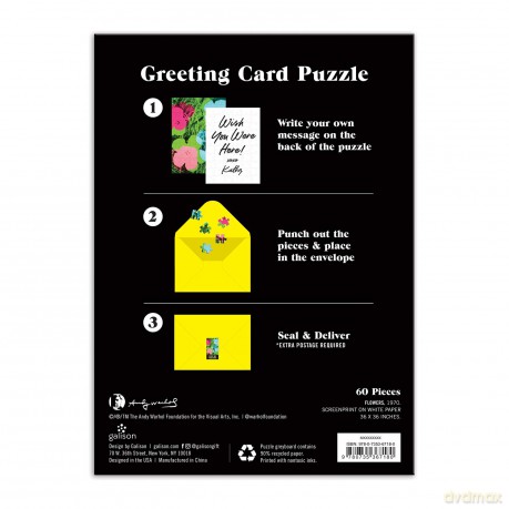 Andy Warhol Flowers Greeting Card Puzzle [KSIĄŻKA]