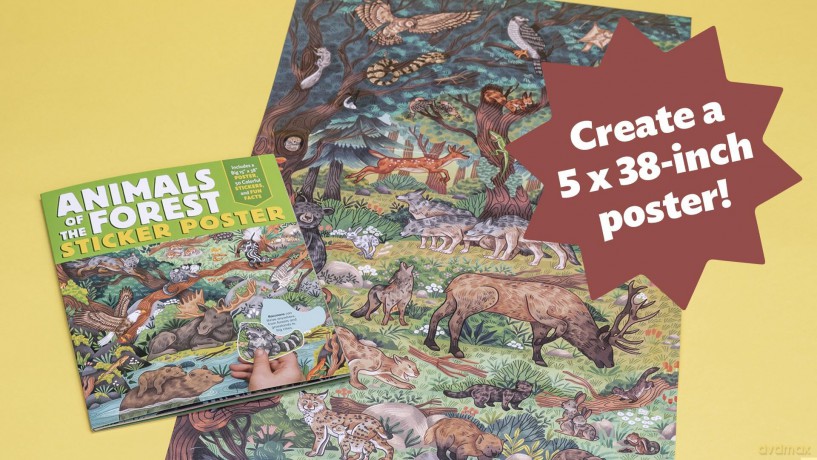 Animals of the Forest Sticker Poster [KSIĄŻKA]