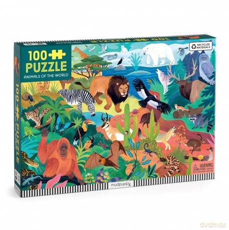 Animals of the World 100 Piece Puzzle [KSIĄŻKA]