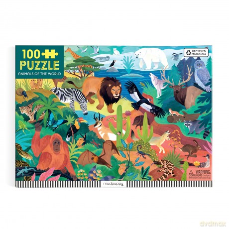 Animals of the World 100 Piece Puzzle [KSIĄŻKA]