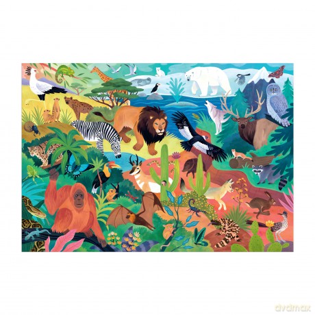 Animals of the World 100 Piece Puzzle [KSIĄŻKA]