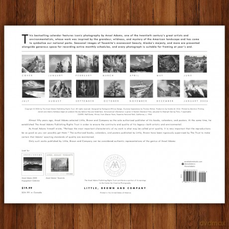 Ansel Adams 2025 Wall Calendar [KSIĄŻKA]