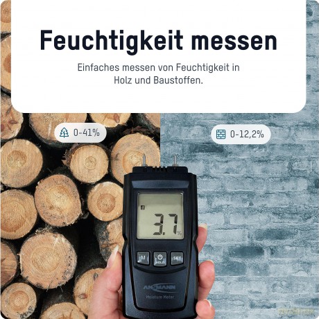 Ansmann: ANSMANN 1900-0116 Feuchtemessgert schwa