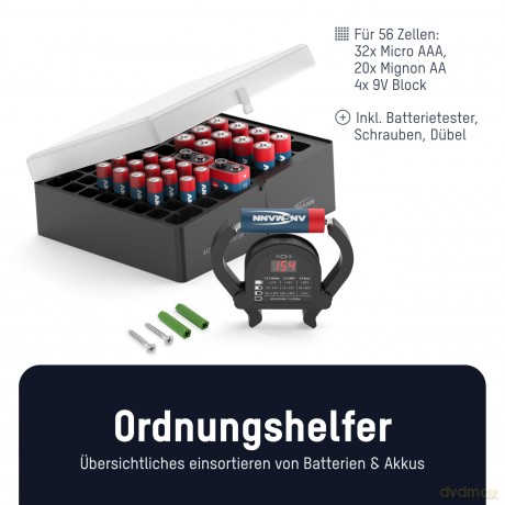 ANSMANN 48 Aufbewahrungsbox 24 Mignon, 1