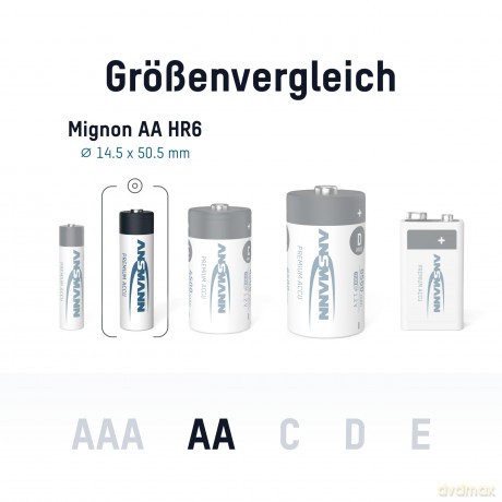 ANSMANN Akkus maxE Mignon AA min. 2.500