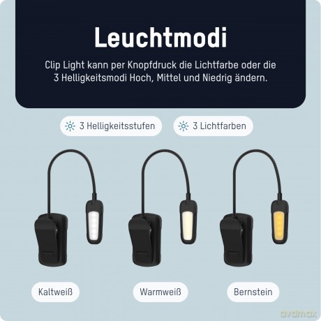ANSMANN Book Light LED Buch-Leselampe sc