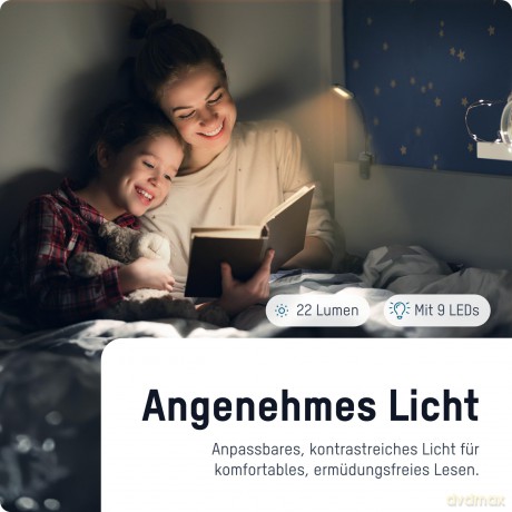 ANSMANN Book Light LED Buch-Leselampe sc