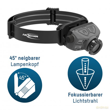 Ansmann: ANSMANN HD450FRS LED Stirnlampe schwarz
