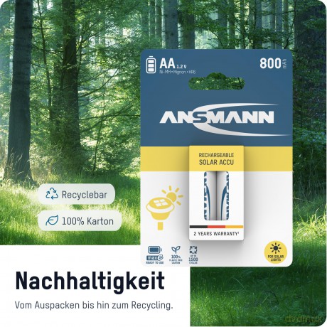 ANSMANN Solar Mignon-Akkus 800
