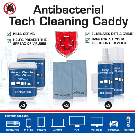 Hygiene Cleaning Kit: Antibacterial Tech Cleaning Kit Caddy