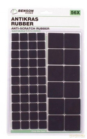 Antikras rubber 56 dlg zwart
