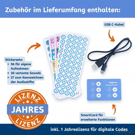 Anybook Audio-Stift Pro mit Jahreslizenz