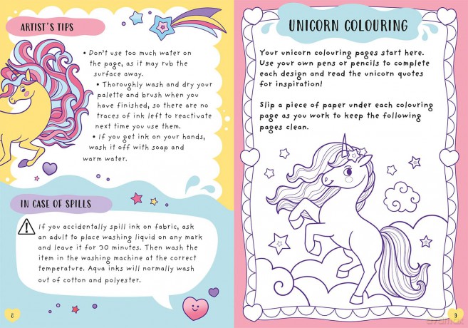 Aqua Inks Unicorns [KSIĄŻKA]