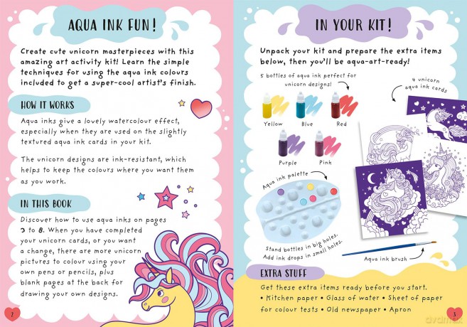 Aqua Inks Unicorns [KSIĄŻKA]