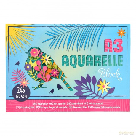 Aquarelblok A3 24 Vellen
