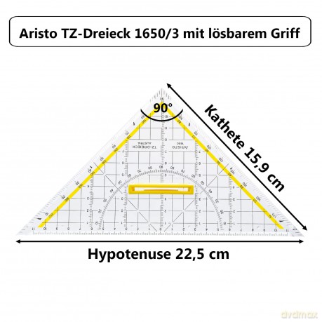 Aristo: ARISTO Geometrie-Dreieck 22,5 cm